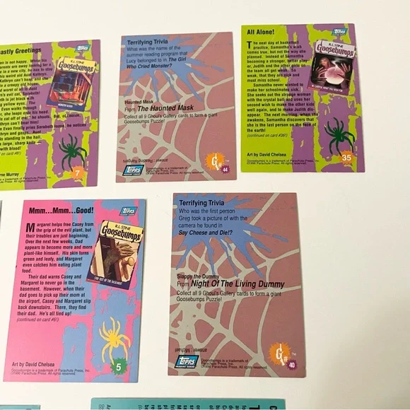 Vintage 1996 Topps Goosebumps Trading Cards Lot - R.L. Stine 90s - Picture 9 of 14